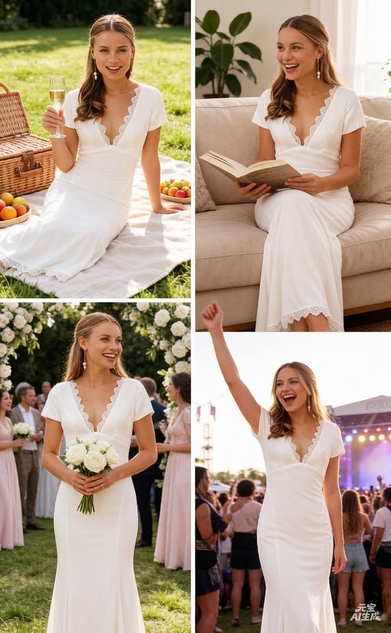 Adorable Chiffon Lace Scalloped Sheath Floor-length Sweep Train Wedding Dress