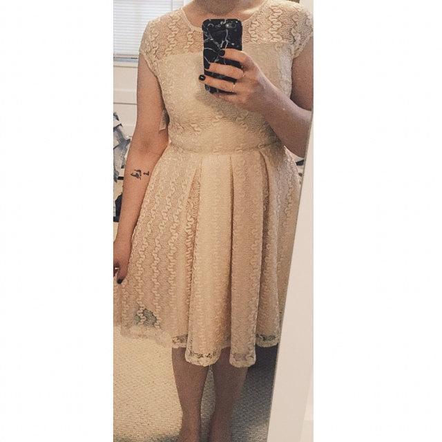 Cap Sleeved Short Lace Dress With V back