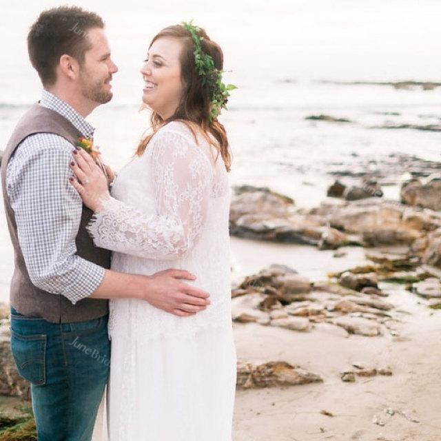 Long Sleeve Lace Topper A Simple White Boho Lace Topper Dress