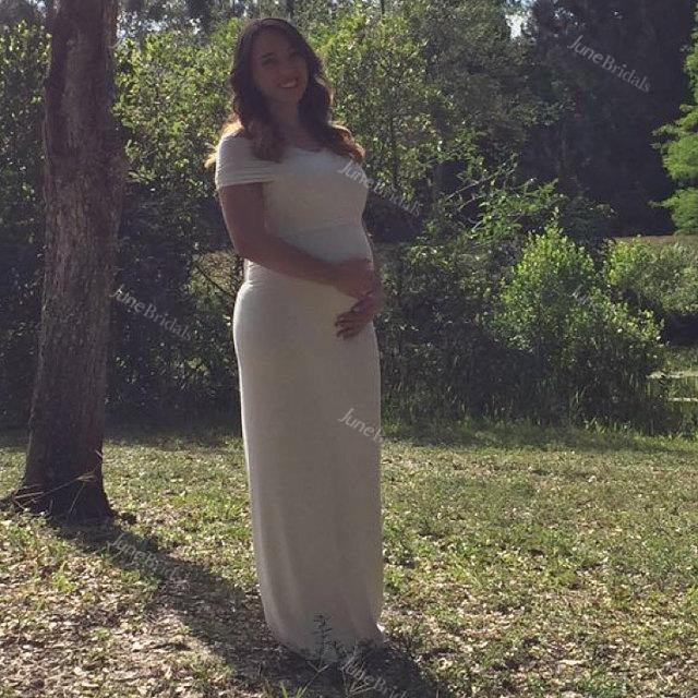 Maternity Gown Convertible Baby Shower The Fitted Wrap Dress