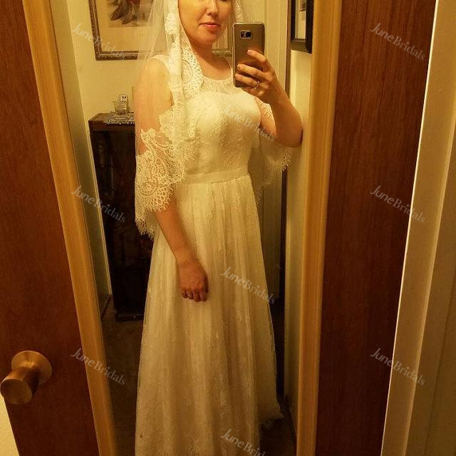 Special Design Lace Cap Sleeve Chiffon Skirt With Champagne Sash