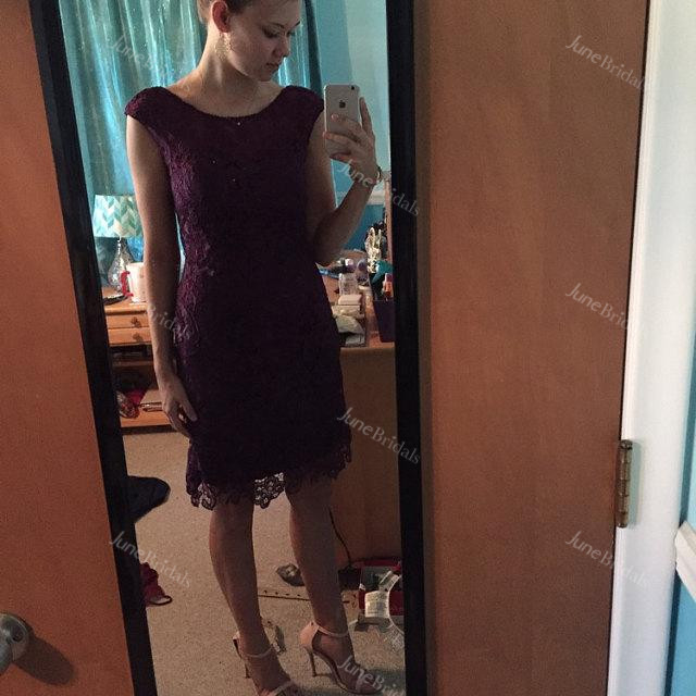 Mini Cap Sleeve Lace Dress With Low-V Back