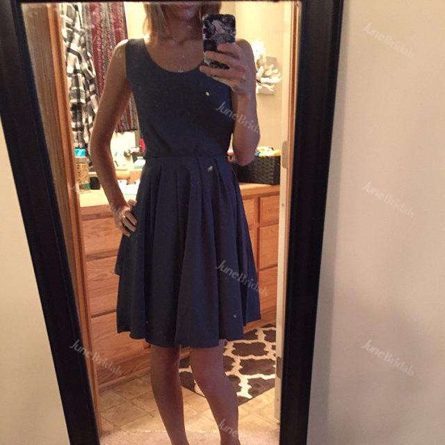 Short Backless Dress With Low-V Back
