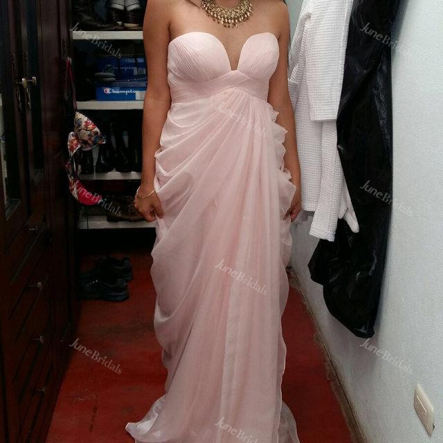 Sweetheart Chiffon Dress with Draping