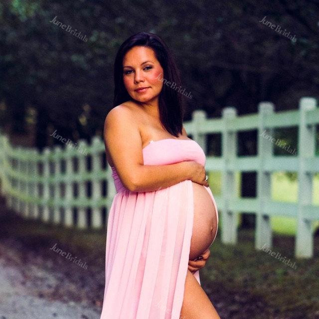 Maternity Gown In Scarlet Red Jersey Dress