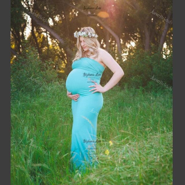 Long Sleeve Maternity Gown Baby Shower Maternity Babydoll Dress