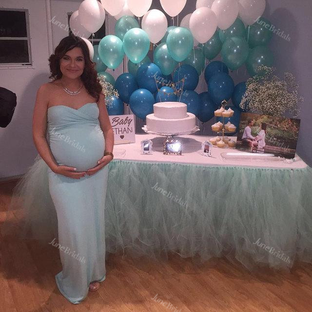 Pencil Floor-Length Sweetheart Maternity Dress