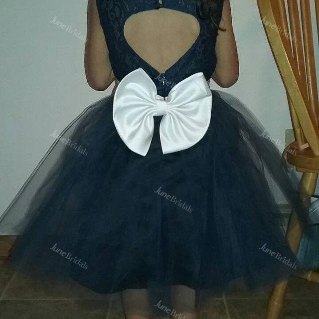 Lace Strap Scoop Neck Tulle Dress With Bow Sash